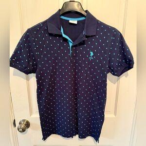 U.S. Polo Assn. Dark Blue Polo with Light Blue Accents